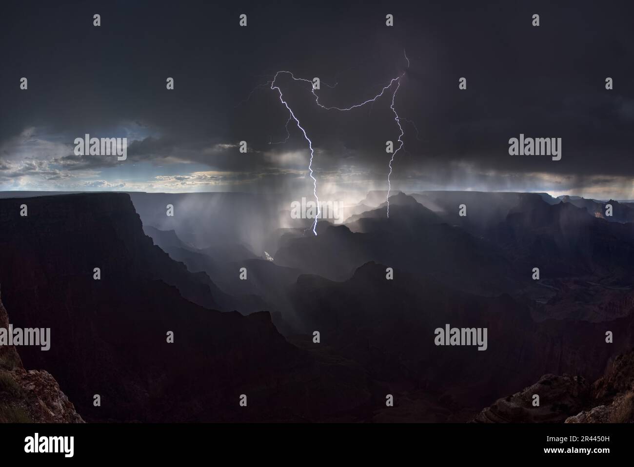 Dark Storm at Grand Canyon South Rim Stock Photo - Alamy