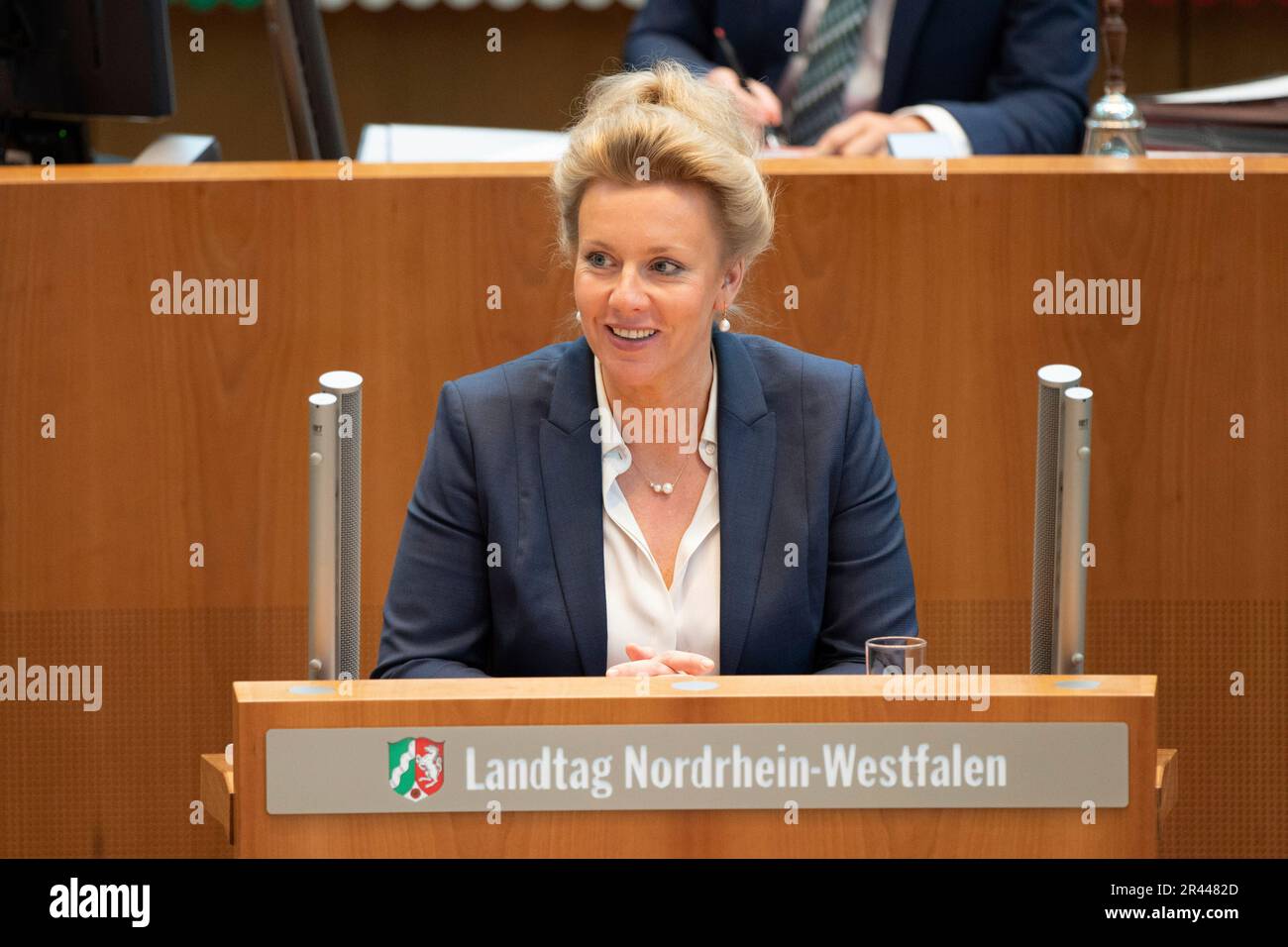Dusseldorf, Deutschland. 24th May, 2023. Ina BRANDES, CDU, Minister for Culture and Science of the State of North Rhine-Westphalia, during her speech at the 33rd session of the State Parliament of North Rhine-Westphalia, in the State Parliament of North Rhine-Westphalia NRW, Duesseldorf on May 24th, 2023. Credit: dpa/Alamy Live News Stock Photo