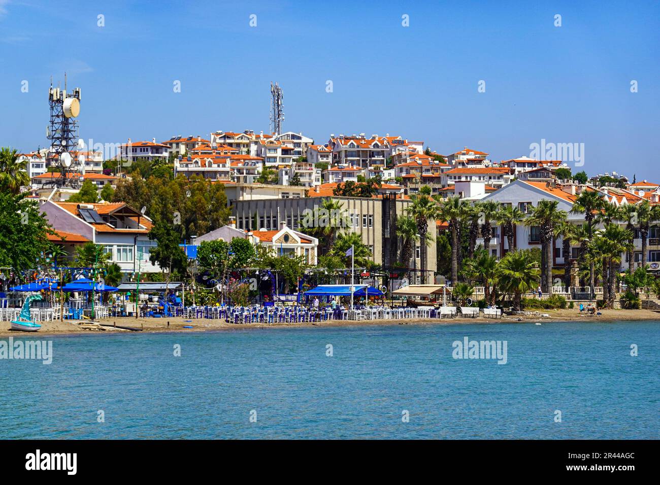 Sunny weather at the popular Turkish holiday destination of Datca, Turquoise Coast, Turkey Stock Photo