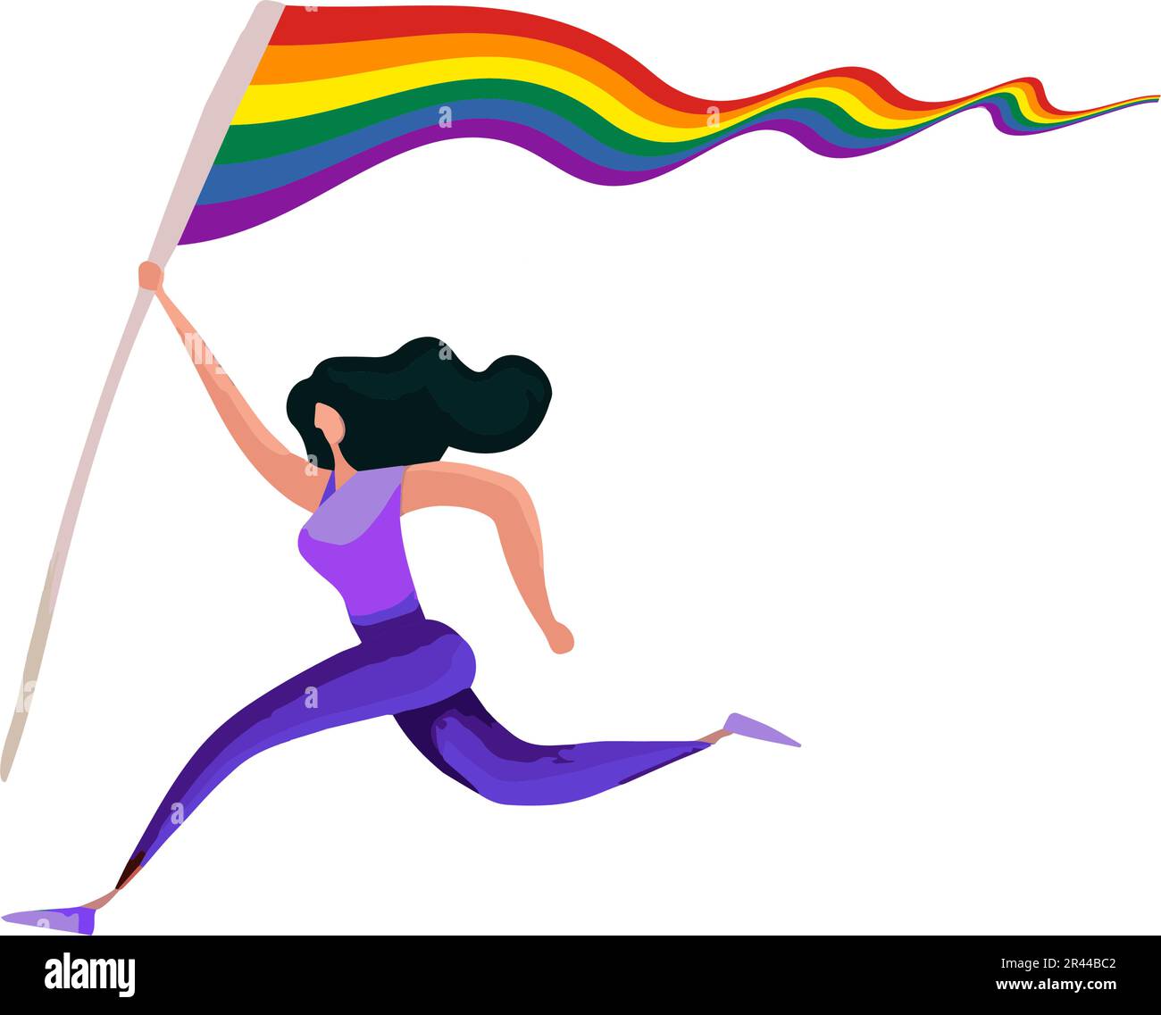 Person holding a gay pride flag Cut Out Stock Images & Pictures - Alamy