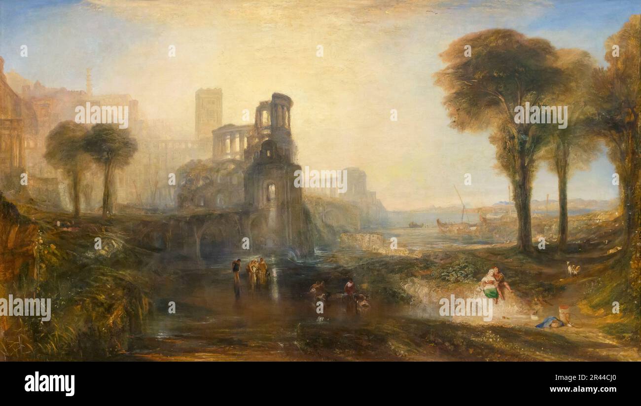 Caligula's Palace and Bridge, JMW Turner, 1831, Stock Photo