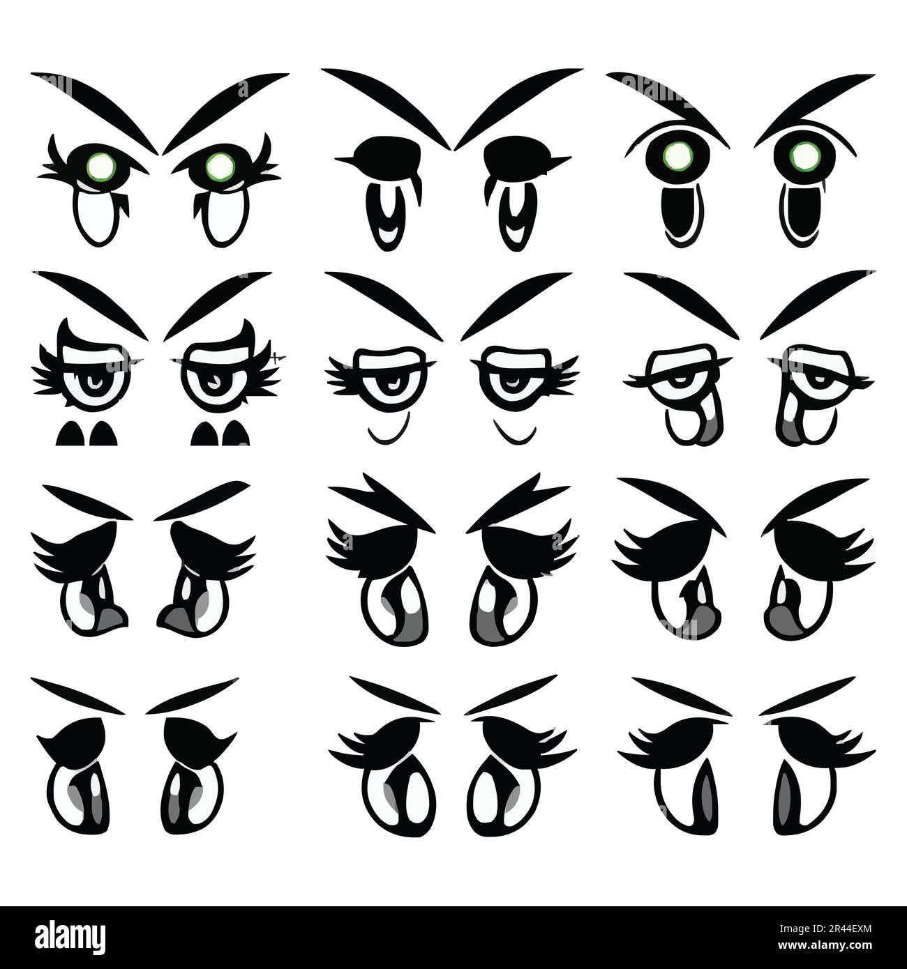 Set of eyes and face expressions Stock Vector Image & Art - Alamy