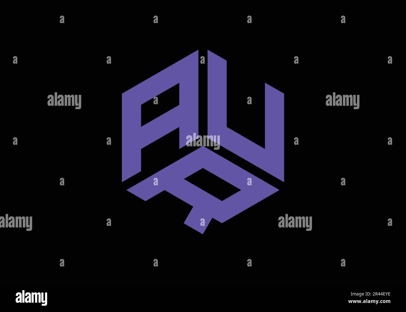 AUR Initial Monogram Letter aur Logo Design Vector Template a u r Cube Polygon Letter Logo Design Stock Vector