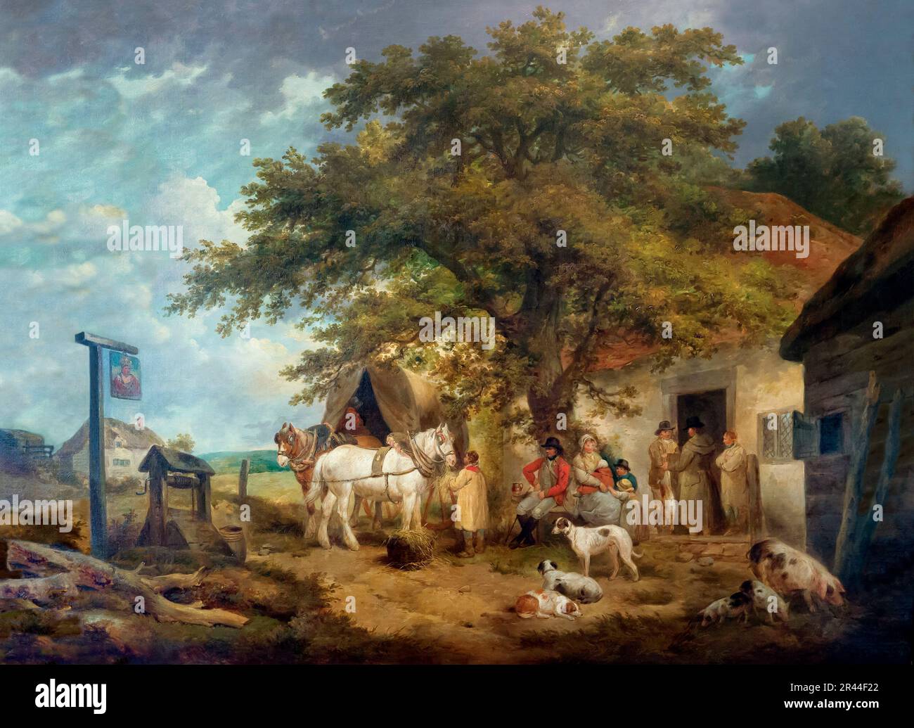 A Halt of a Soldier and His Family, George Morland, 1795 Stock Photo