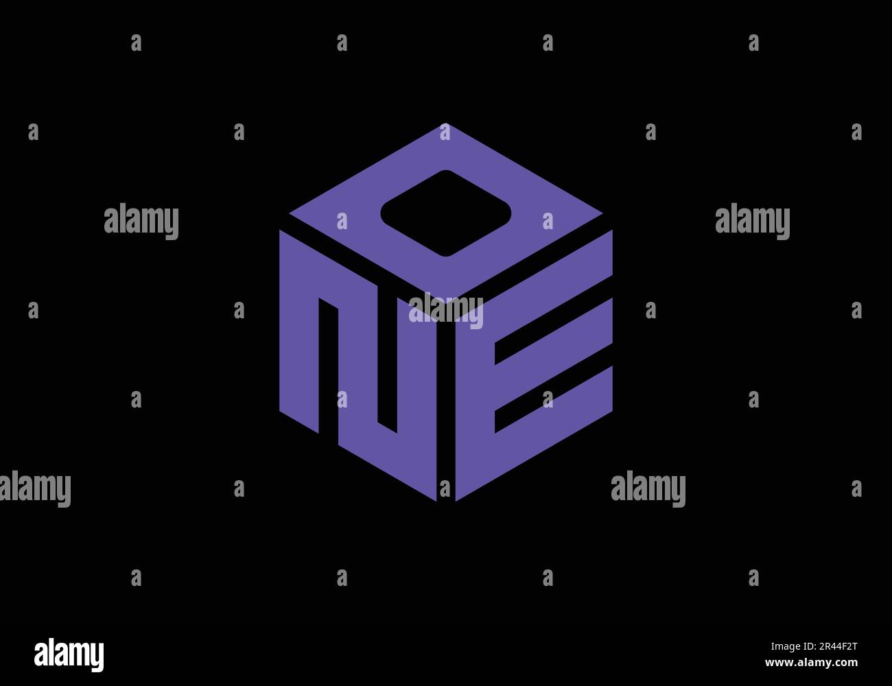 NEO Initial Monogram Letter one Logo Design Vector Template n e o Cube Polygon Letter Logo Design Stock Vector
