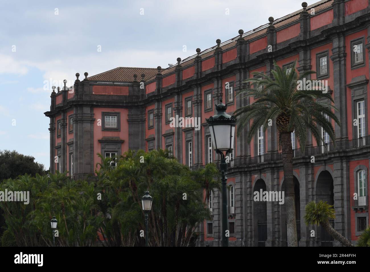 Royal Palace of the Bourbons, current museum, in the municipal park of Capodimonte. Naples Stock Photo