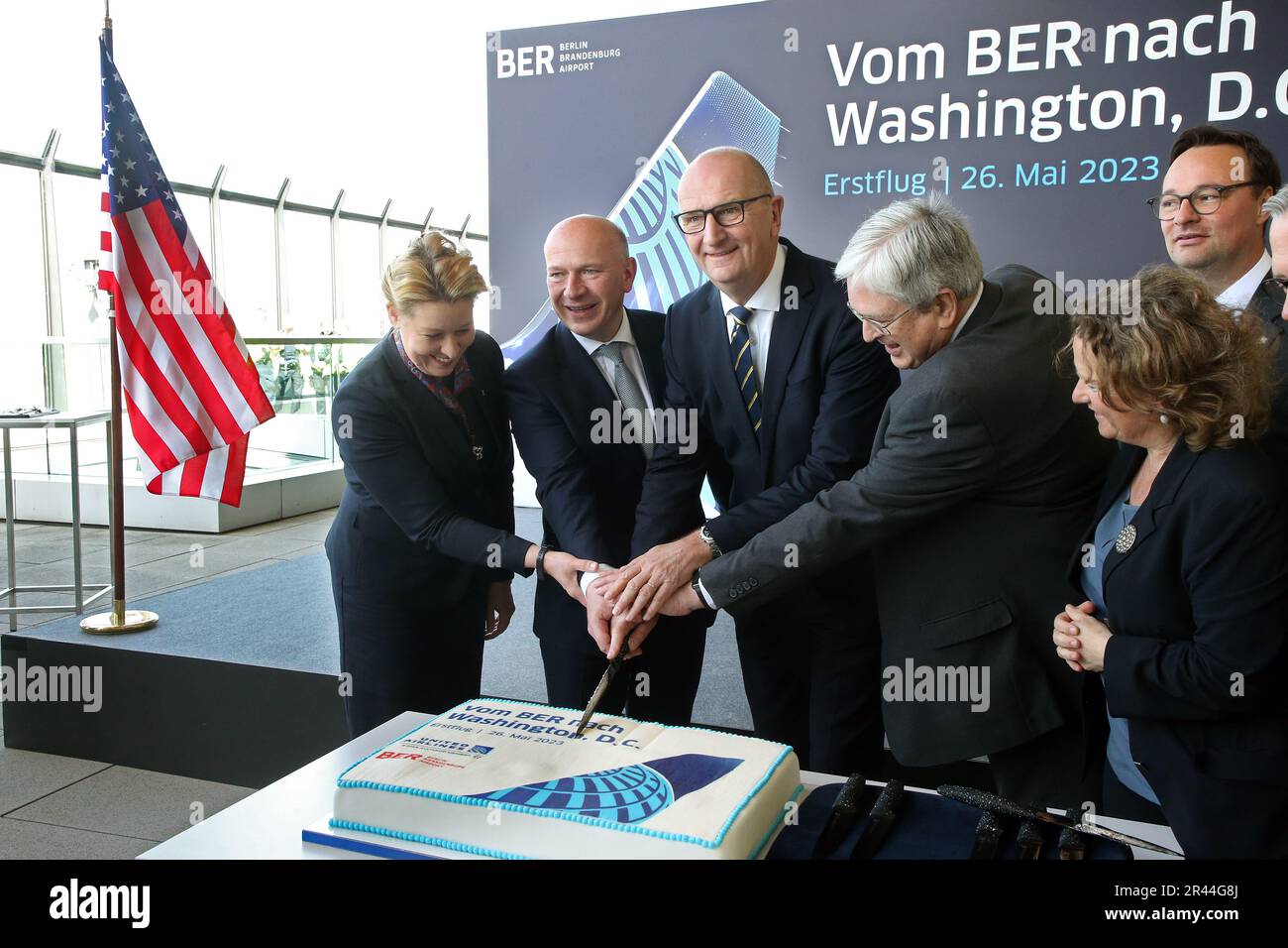 Brandenburg, Germany. 26 May 2023. Franziska Giffey (SPD, l-r), Senator ...