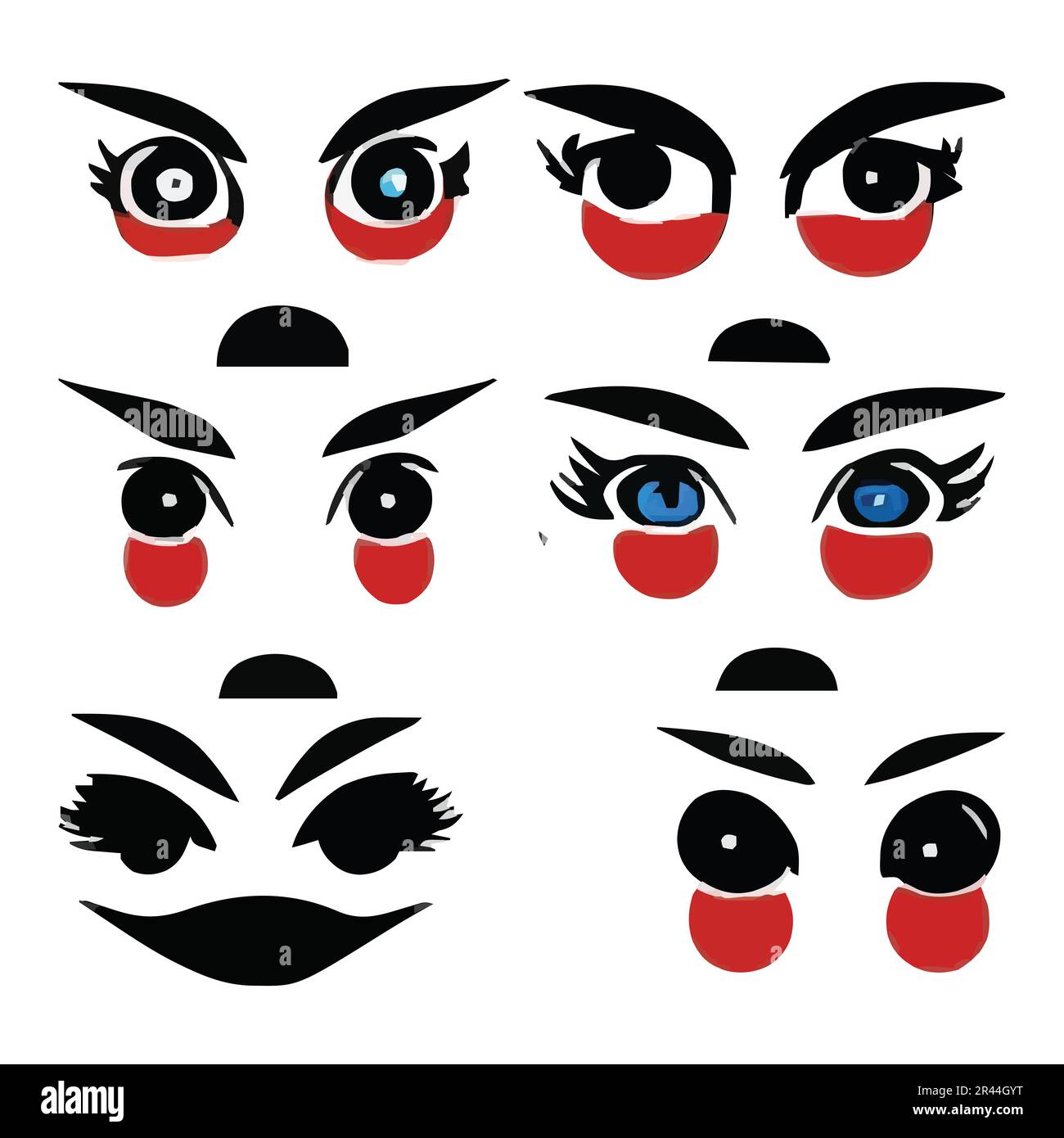 Set of eyes face expressions vector file Stock Vector Image & Art - Alamy