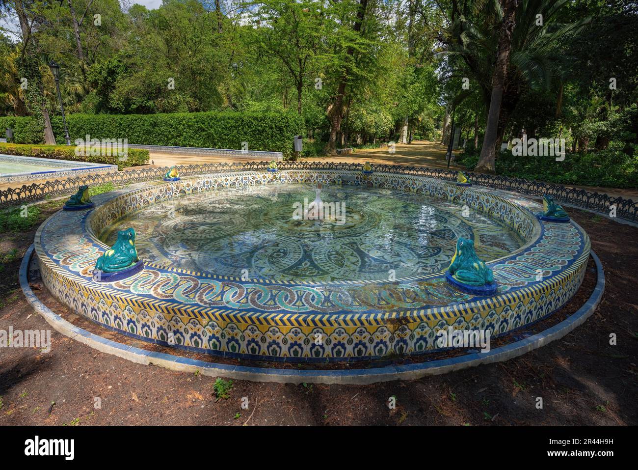 Fuente de las Ranas (Frogs Fountain) at Maria Luisa Park - Seville, Andalusia, Spain Stock Photo