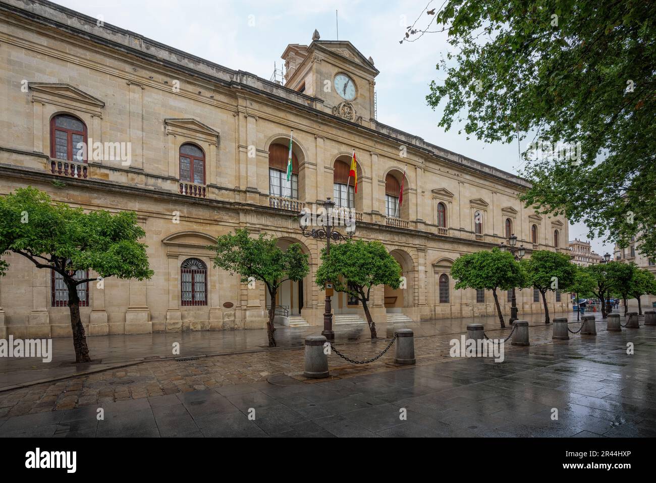 Seville City Hall at Plaza Nueva Square - Seville, Andalusia, Spain Stock Photo