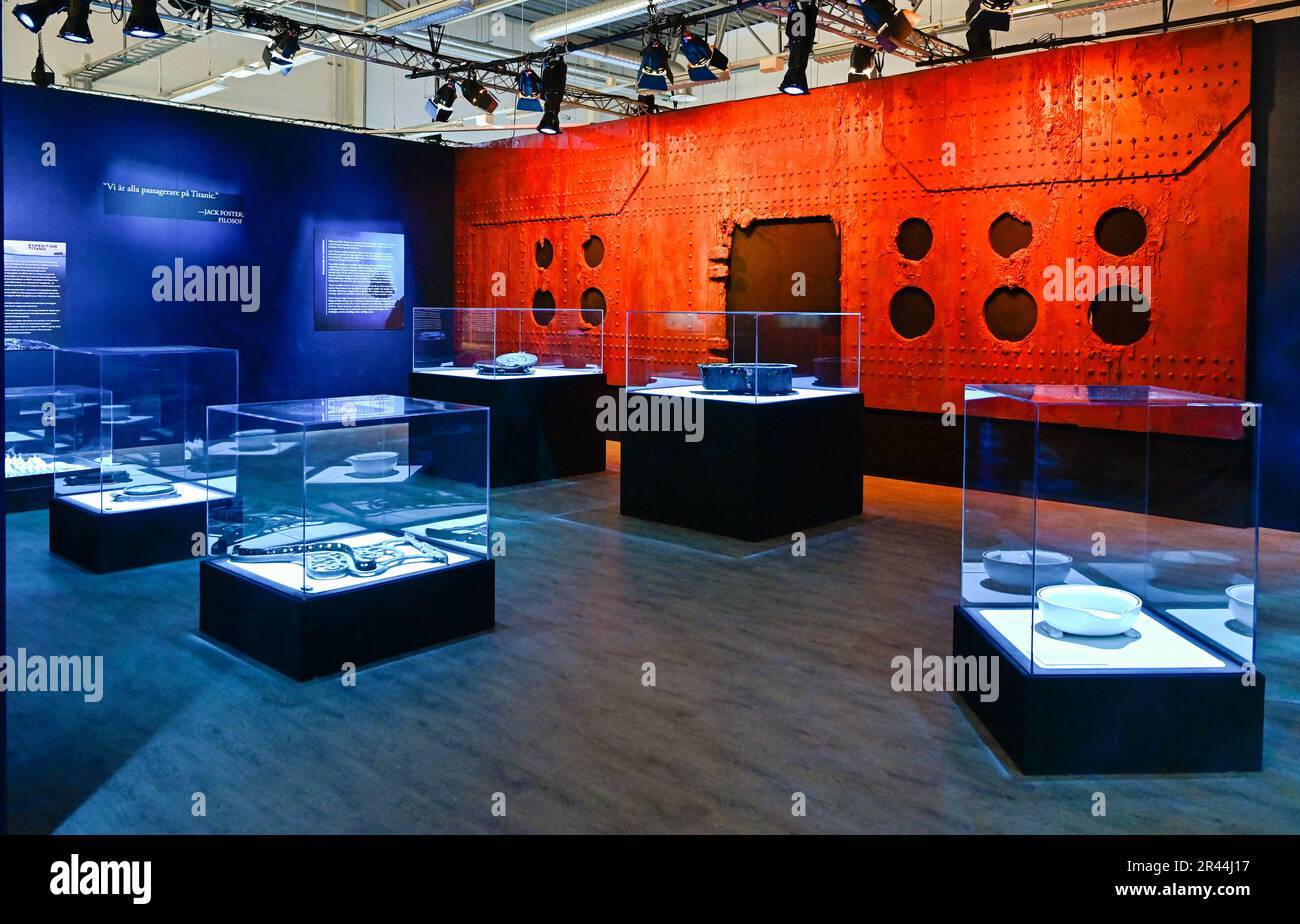 Linkoping, Sweden. May 26, 2023. The world exhibition Titanic The