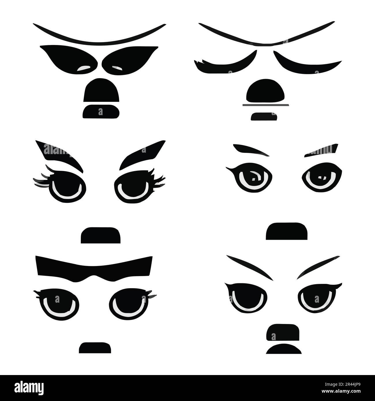 Set of eyes face expressions vector file Stock Vector Image & Art Alamy