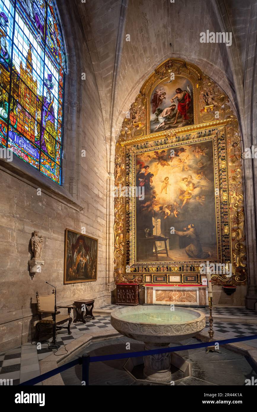 Chapel of Saint Anthony (Capilla de San Antonio) at Seville Cathedral Interior - Seville, Andalusia, Spain Stock Photo