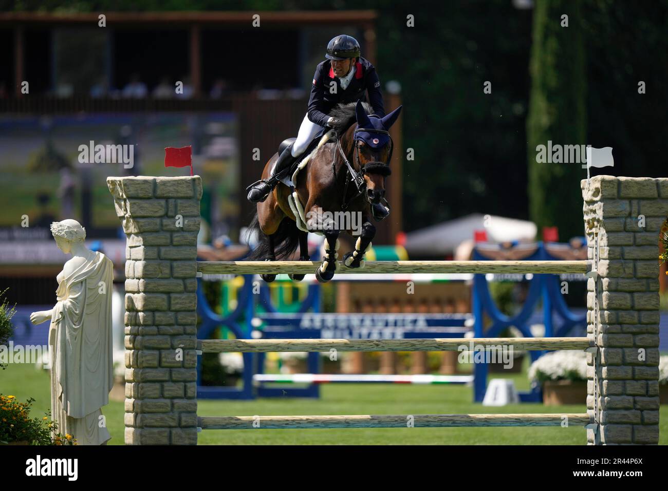 France's Simon Delestre on Cayman Jolly Jumper competes in the Nations