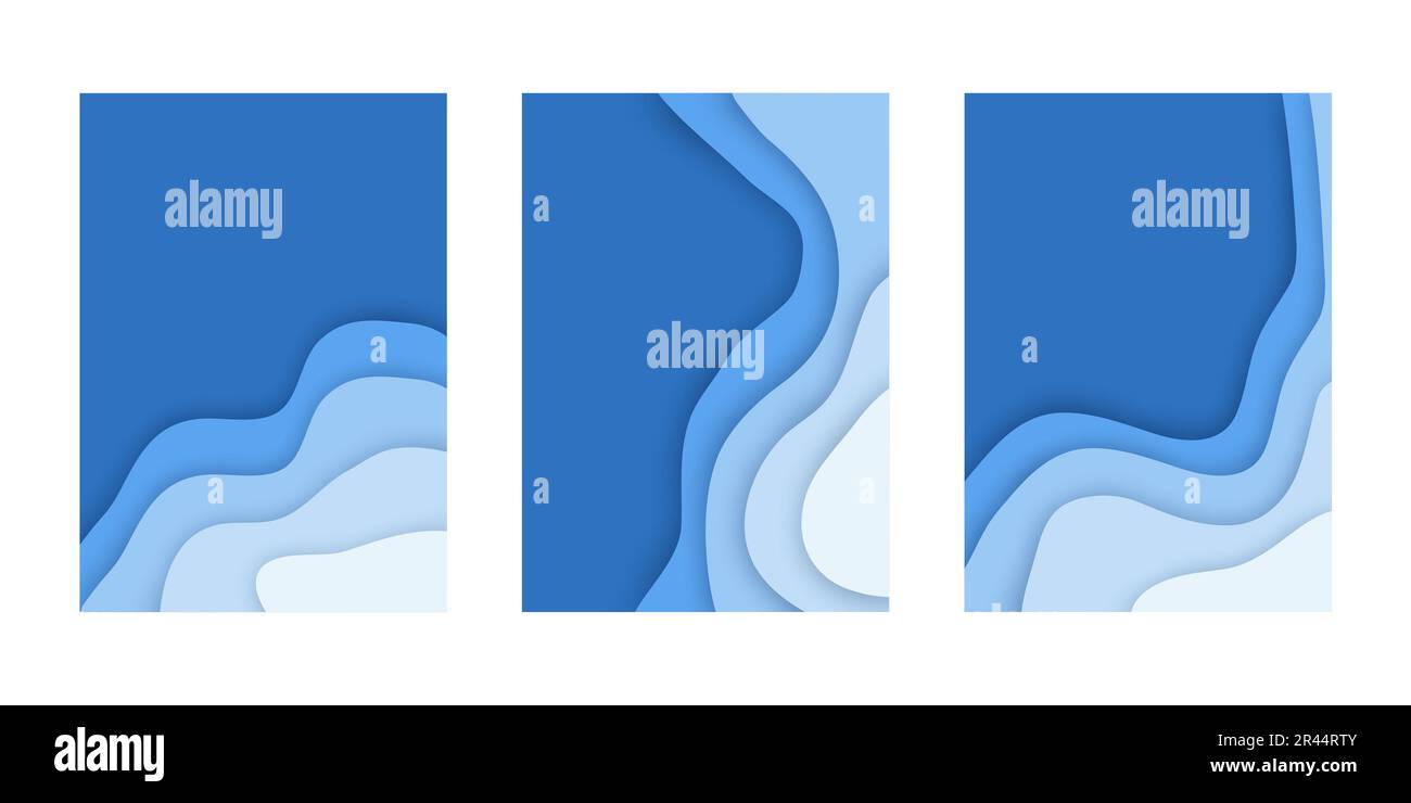 Collection fluid liquid poster and geometric background of dynamic shapes. Wallpaper gradient with liquid shape. Illustration colorful template banner Stock Photo
