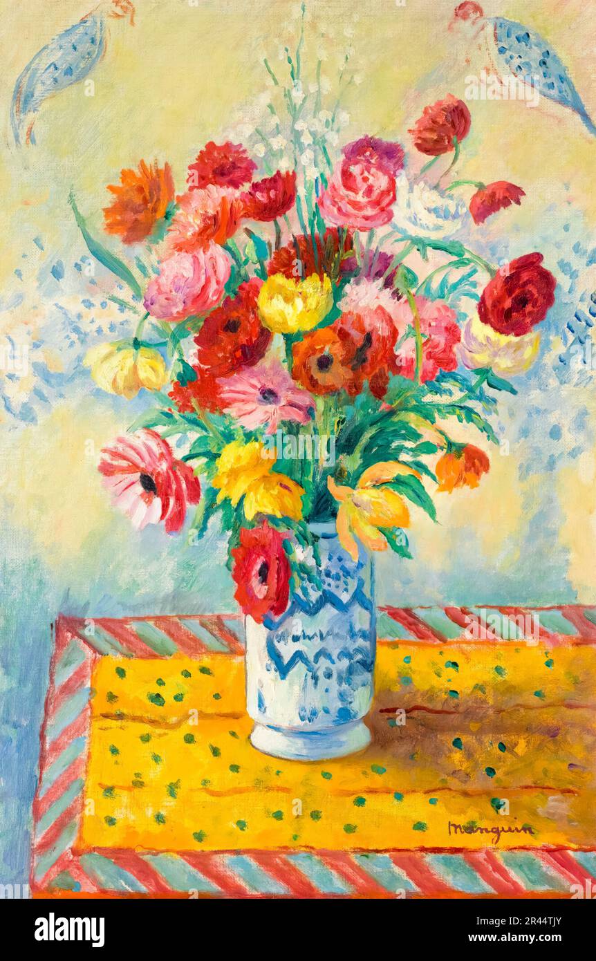 Henri Manguin still life painting, Les Renoncules (Buttercups), circa 1941 Stock Photo