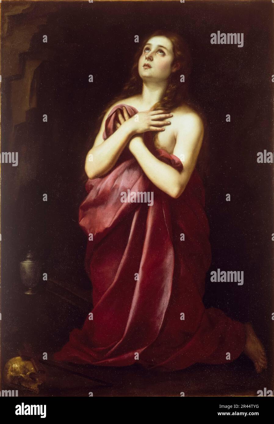 The Penitent Magdalene, painting by Bartolomé Esteban Murillo, 1650-1655 Stock Photo