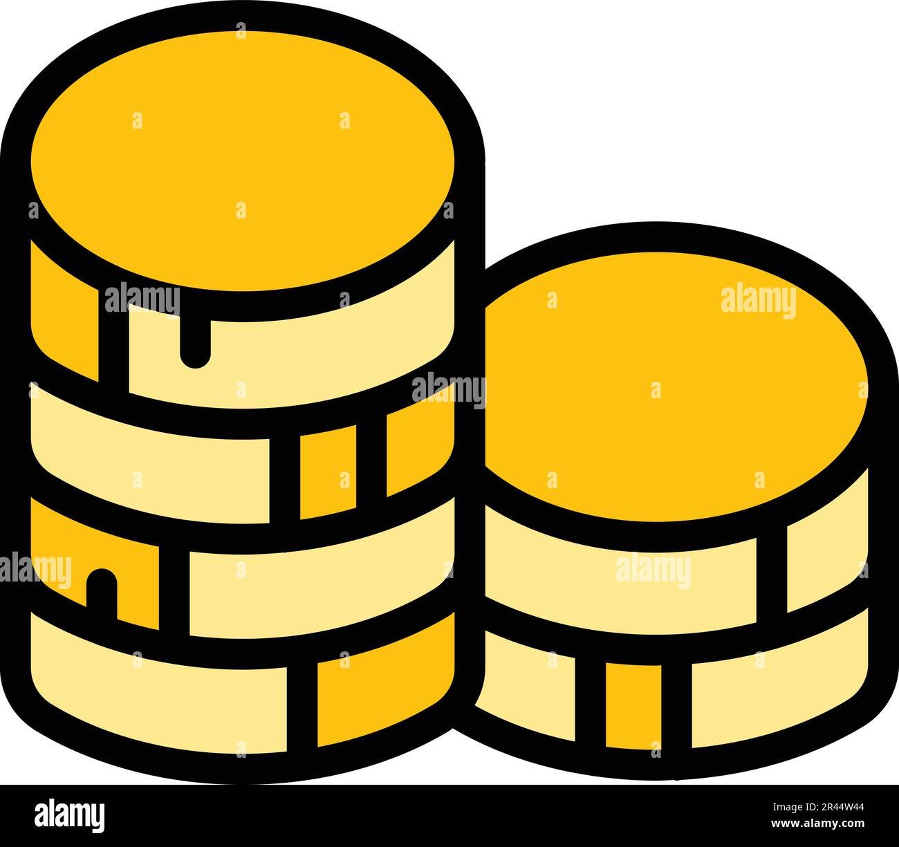 Coins stack icon. Outline Coins stack vector icon for web design ...
