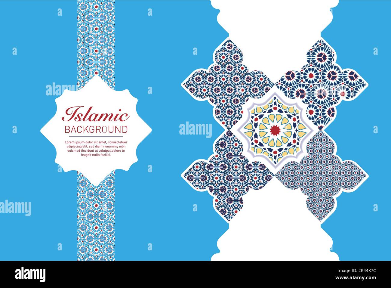 Arabesque style seamless patterns. Islamic geometric decorative patterns, background collection, background islamic ornament vector image Stock Vector