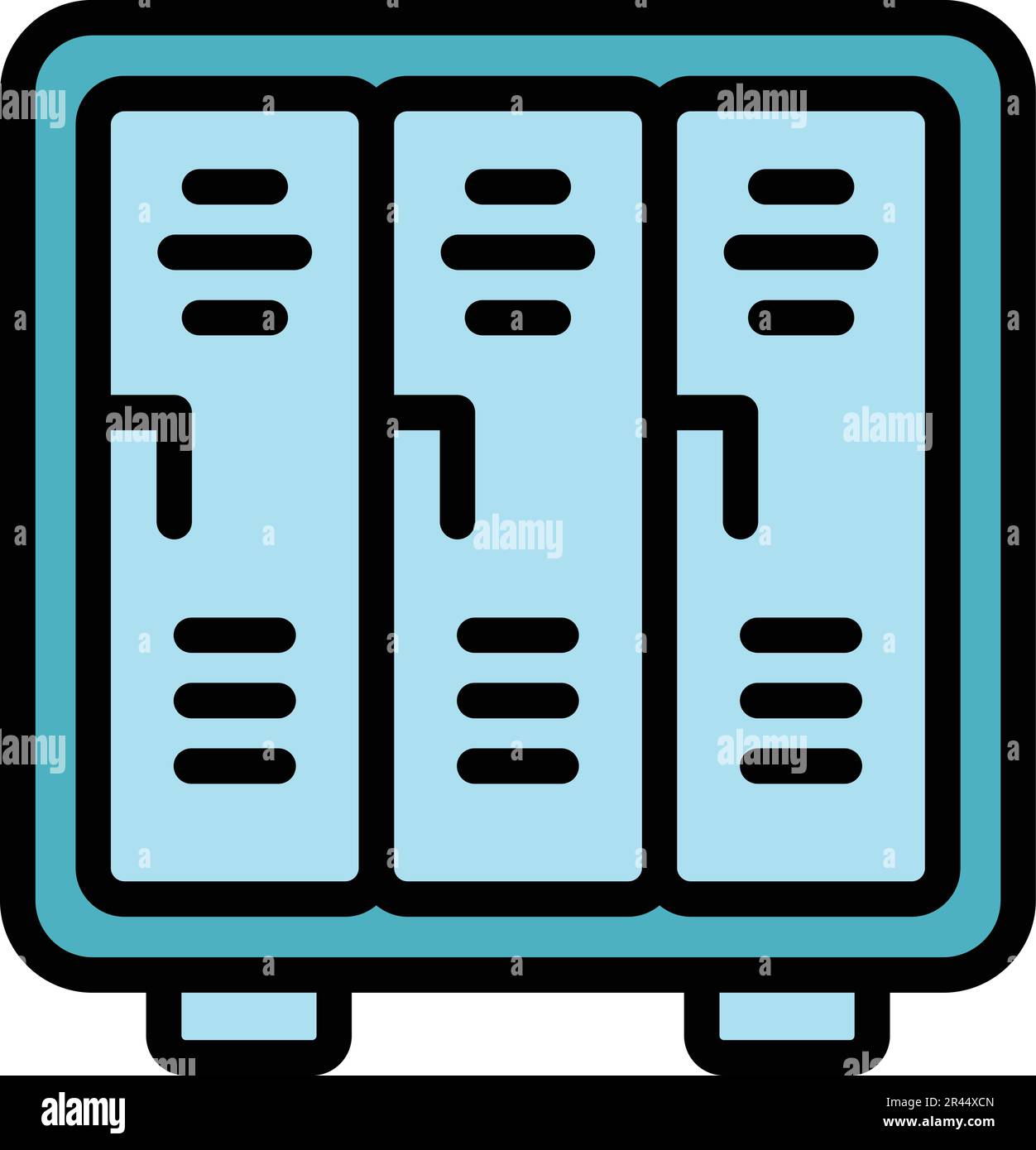 Deposit room metal locker icon. Outline Deposit room metal locker ...