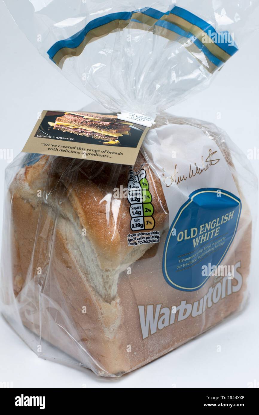 Warburtons Old English Sliced White Bread Stock Photo