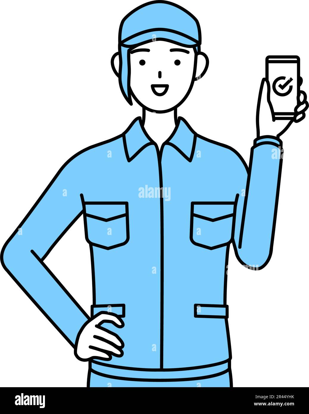 Using Phone At Work Vector Hire tool Stock Vector Images - Alamy