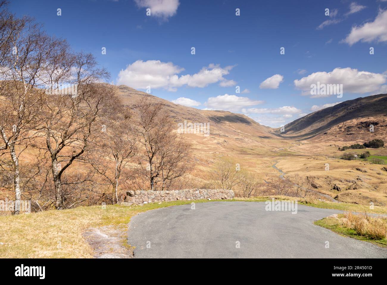 The Hardknott Pass in the Lake District, England Stock Photo
