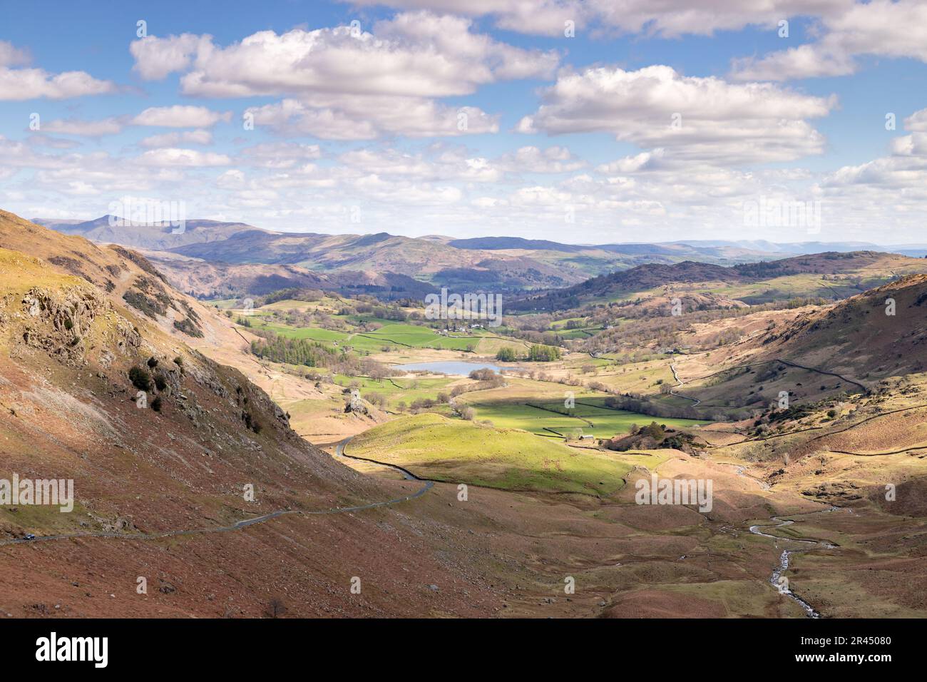 The Wrynose Pass in the Lake District, England Stock Photo