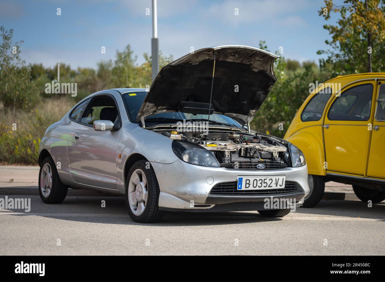Front view of the beautiful gray Ford Puma 1.7, a beautiful small European  sports car Stock Photo - Alamy