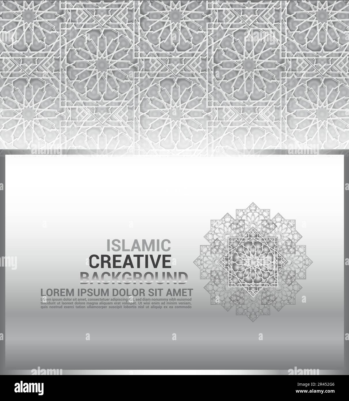 Islamic geometric decorative patterns, background collection, background islamic ornament vector image Stock Vector