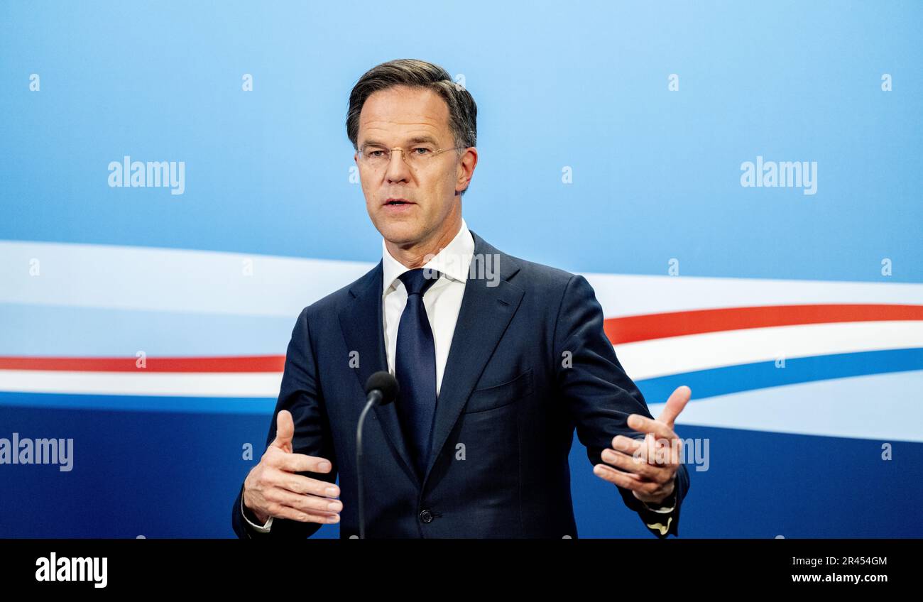 THE HAGUE - Prime Minister Mark Rutte speaks to the press after the ...