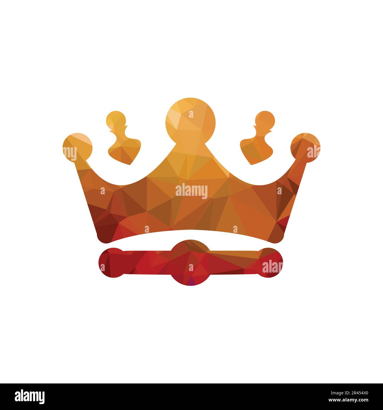 Crown icon vector logo design template. King logo design template. Stock Vector