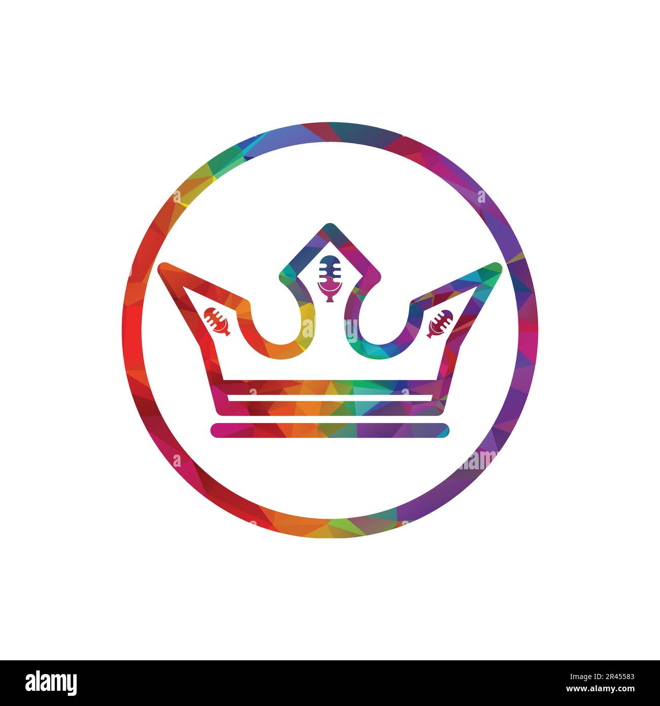 Crown icon vector logo design template. Crown vector logo design. Stock Vector
