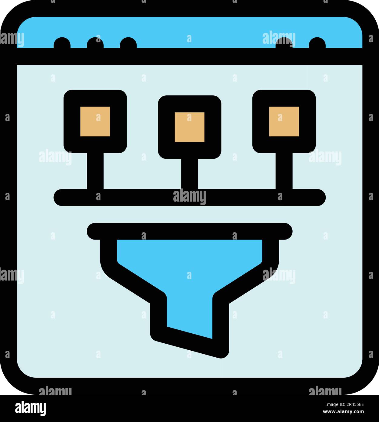 Web online funnel icon. Outline Web online funnel vector icon for web ...