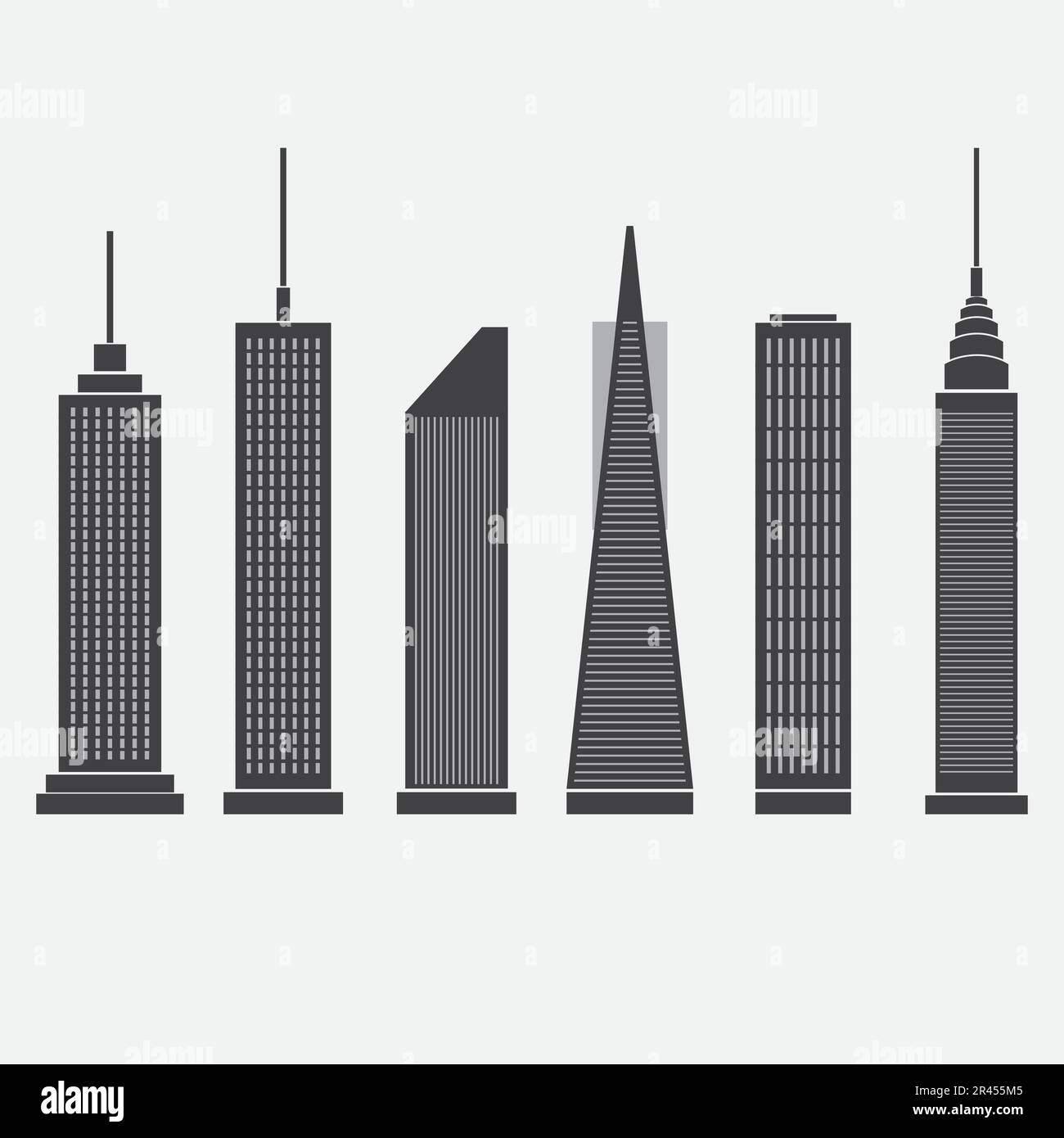 Skyscraper Icons Stock Vector