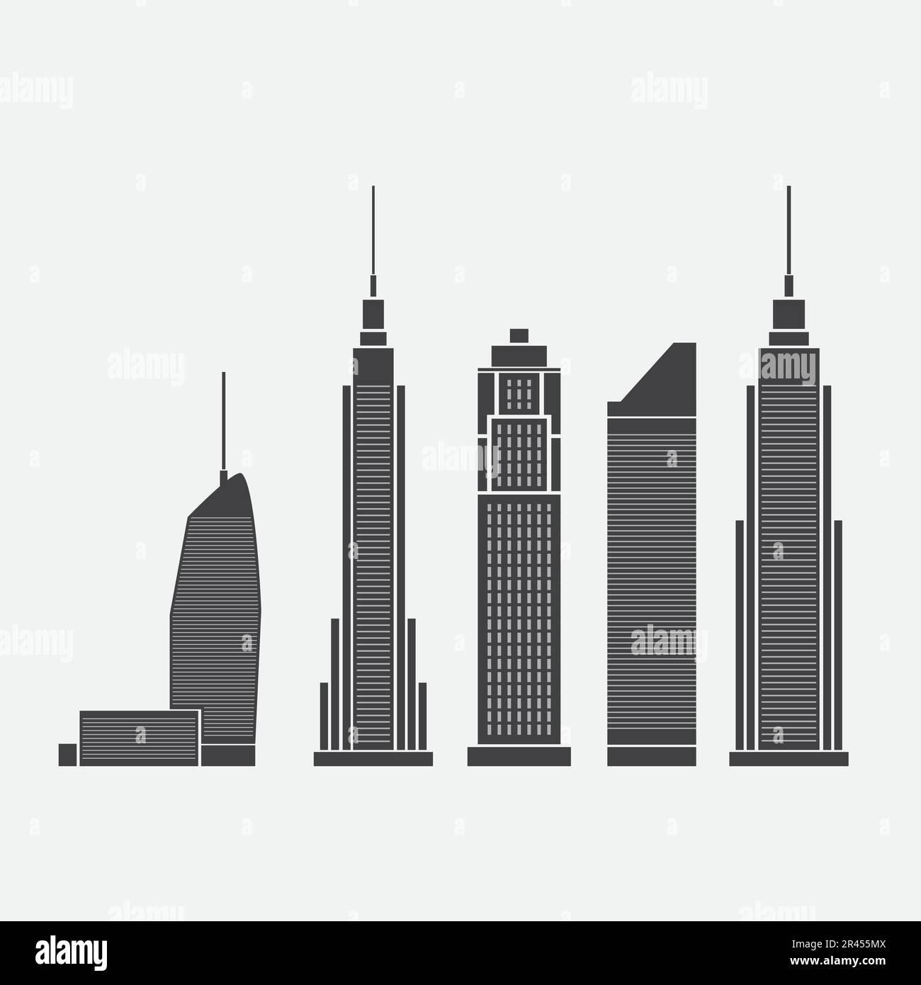 Skyscraper Icons Stock Vector