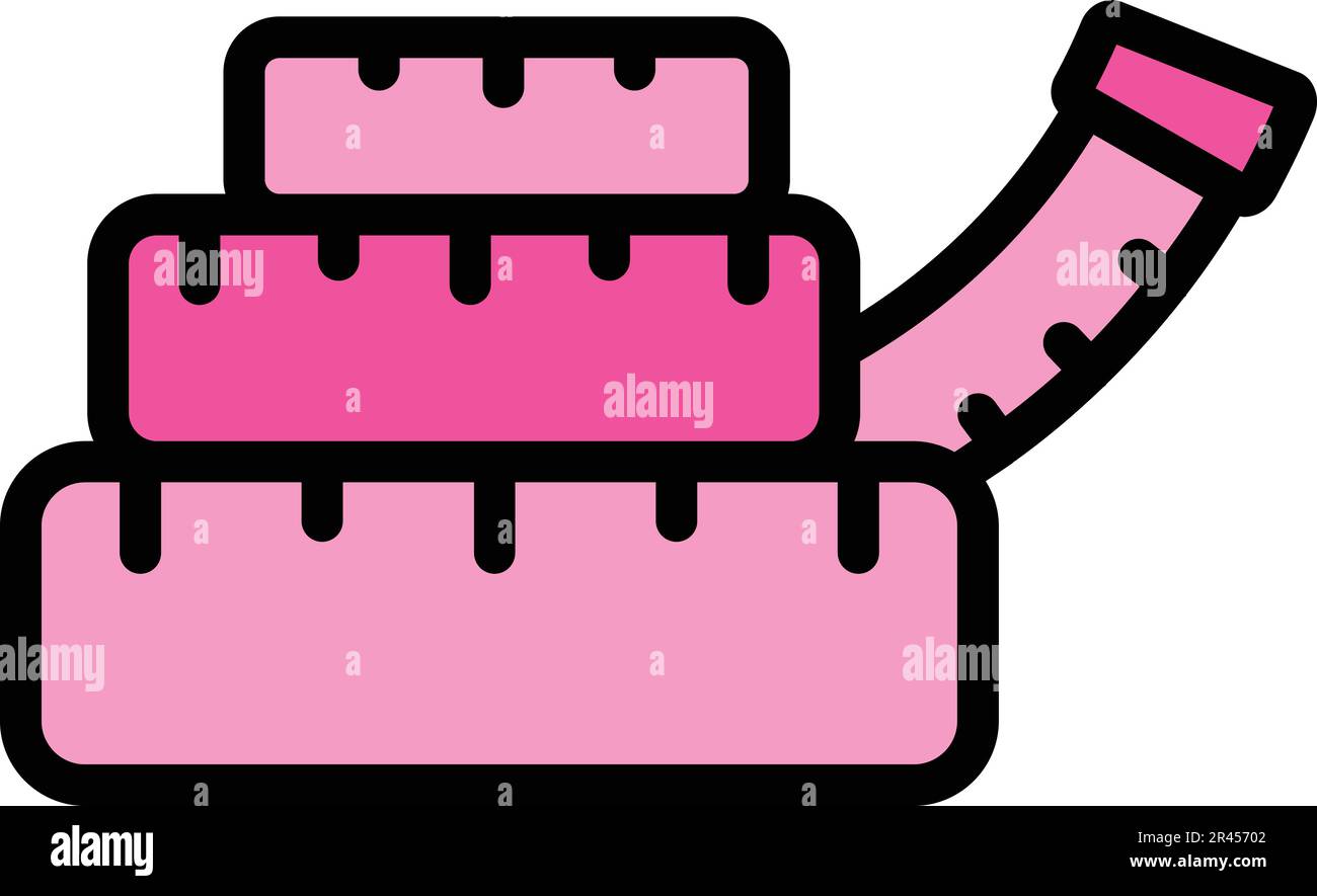 Knitting measurement tape icon. Outline Knitting measurement tape