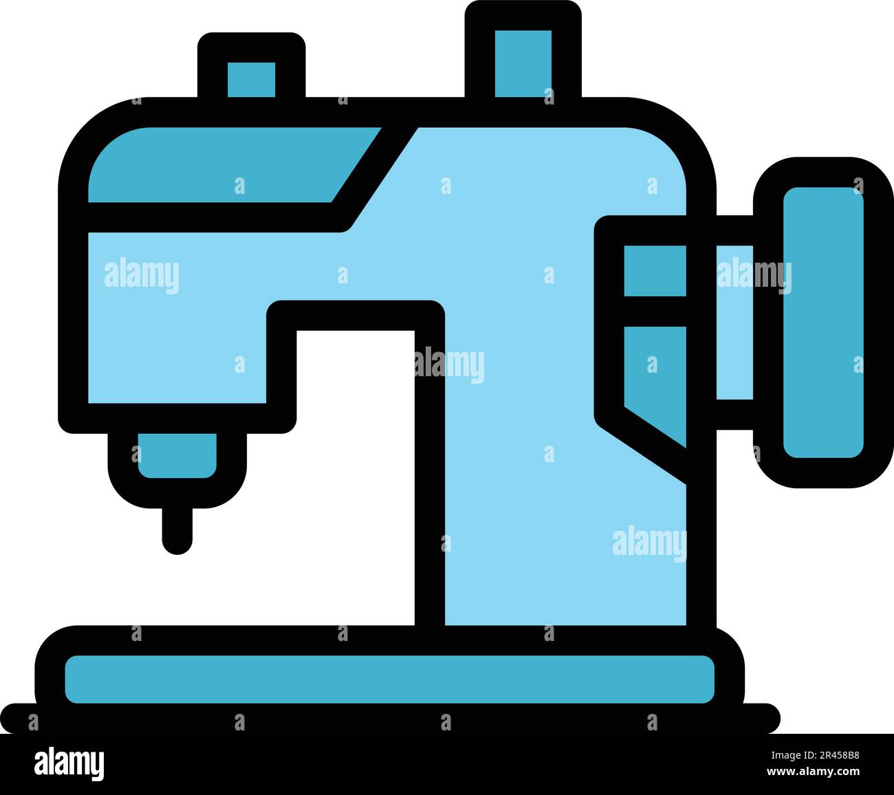 Modern sewing machine icon. Outline Modern sewing machine vector icon ...