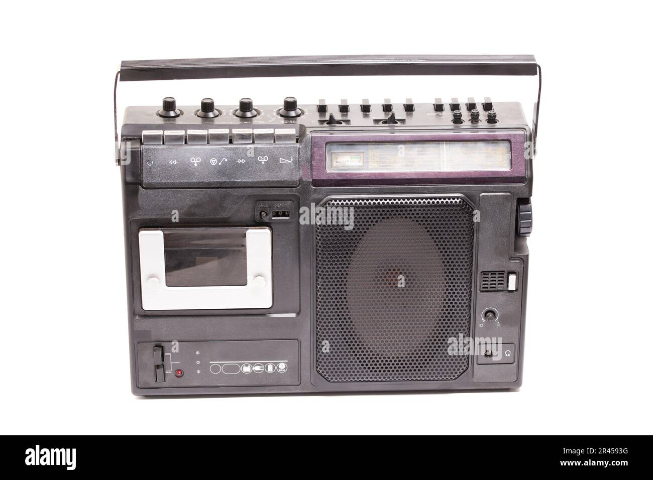 Portable tape cassette player and headphones Cut Out Stock Images