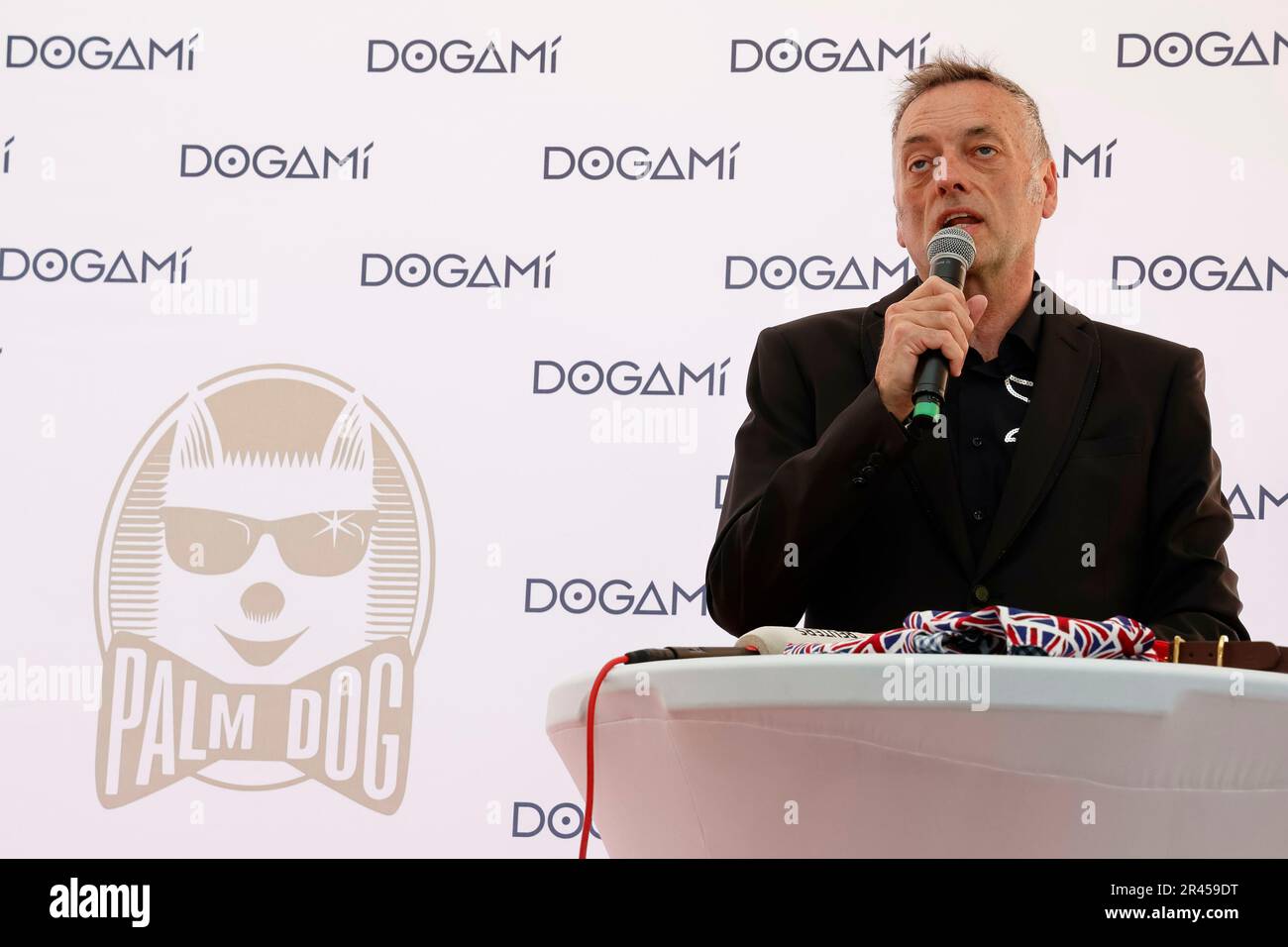 Toby Rose hosts the 'Palm Dog Award' during the 76th Cannes Film