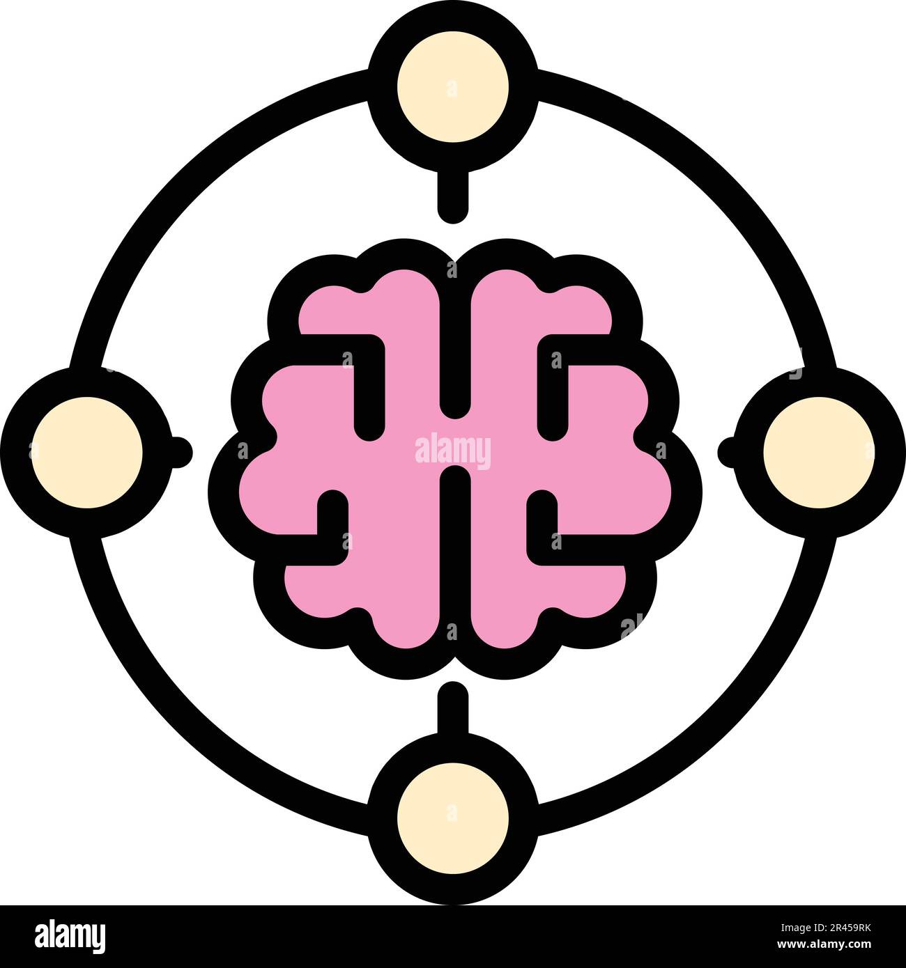 Brainstorming process icon. Outline Brainstorming process vector icon ...