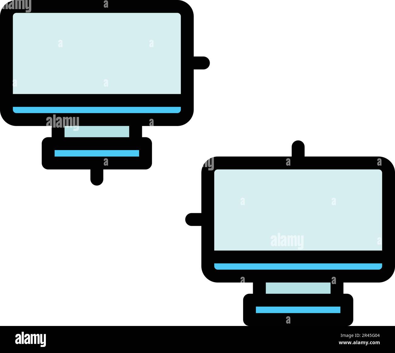 Smart office pc network icon. Outline Smart office pc network vector ...