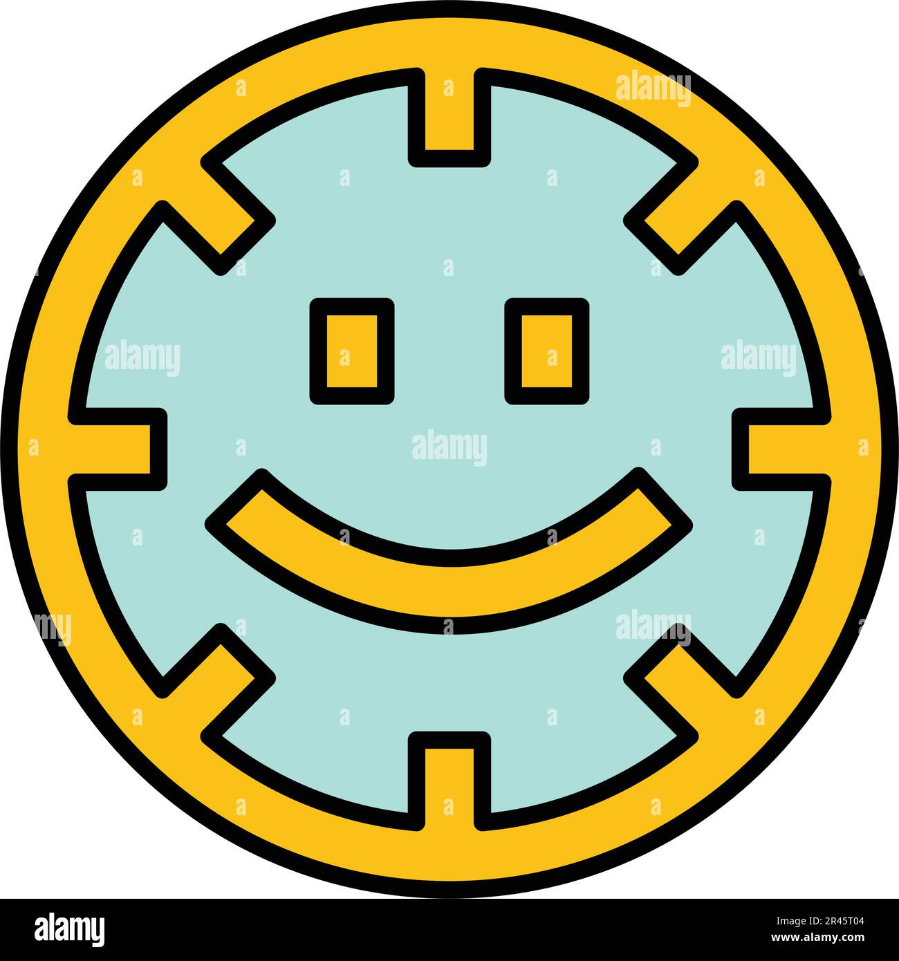 Happy, happy hour, smile, time icon.. Use for designing and developing websites, commercial purposes, print media, web or any type of design task. Stock Vector