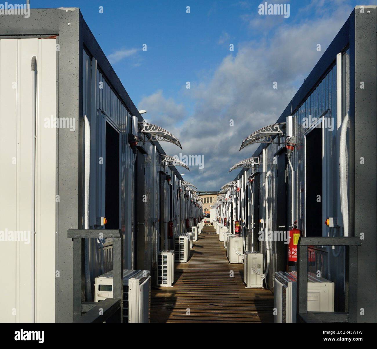 These containerized housing units form the nucleus of the new U.S. Army ...