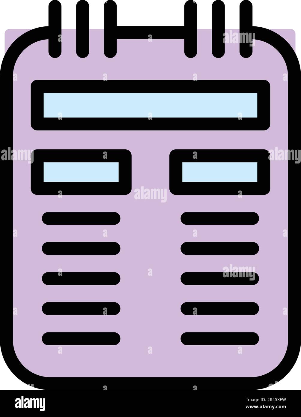 Financial planning pad icon. Outline Financial planning pad vector icon ...