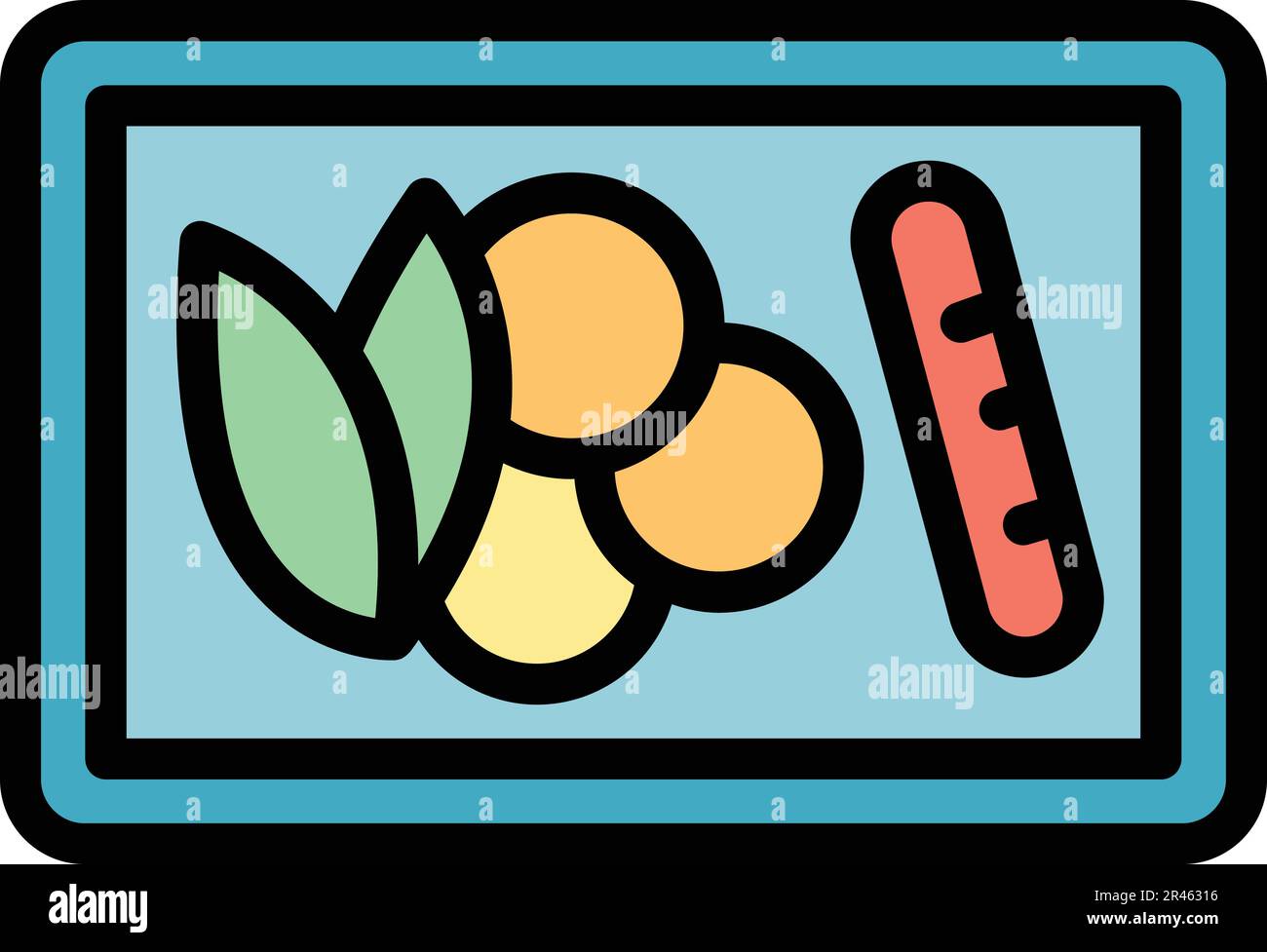 Food tray icon. Outline Food tray vector icon for web design isolated