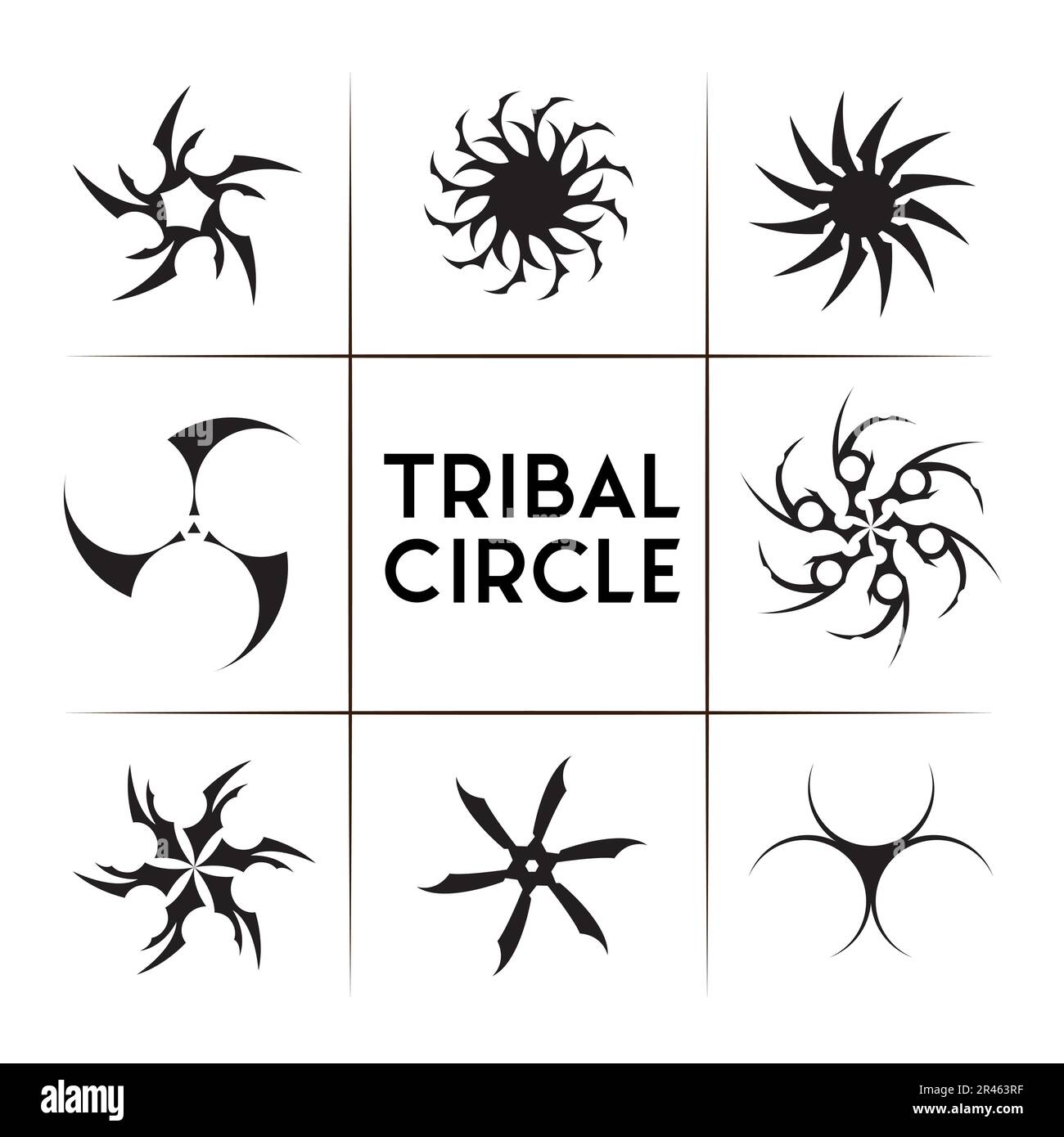 Modern Triple Circle Illustrations Stock Vector