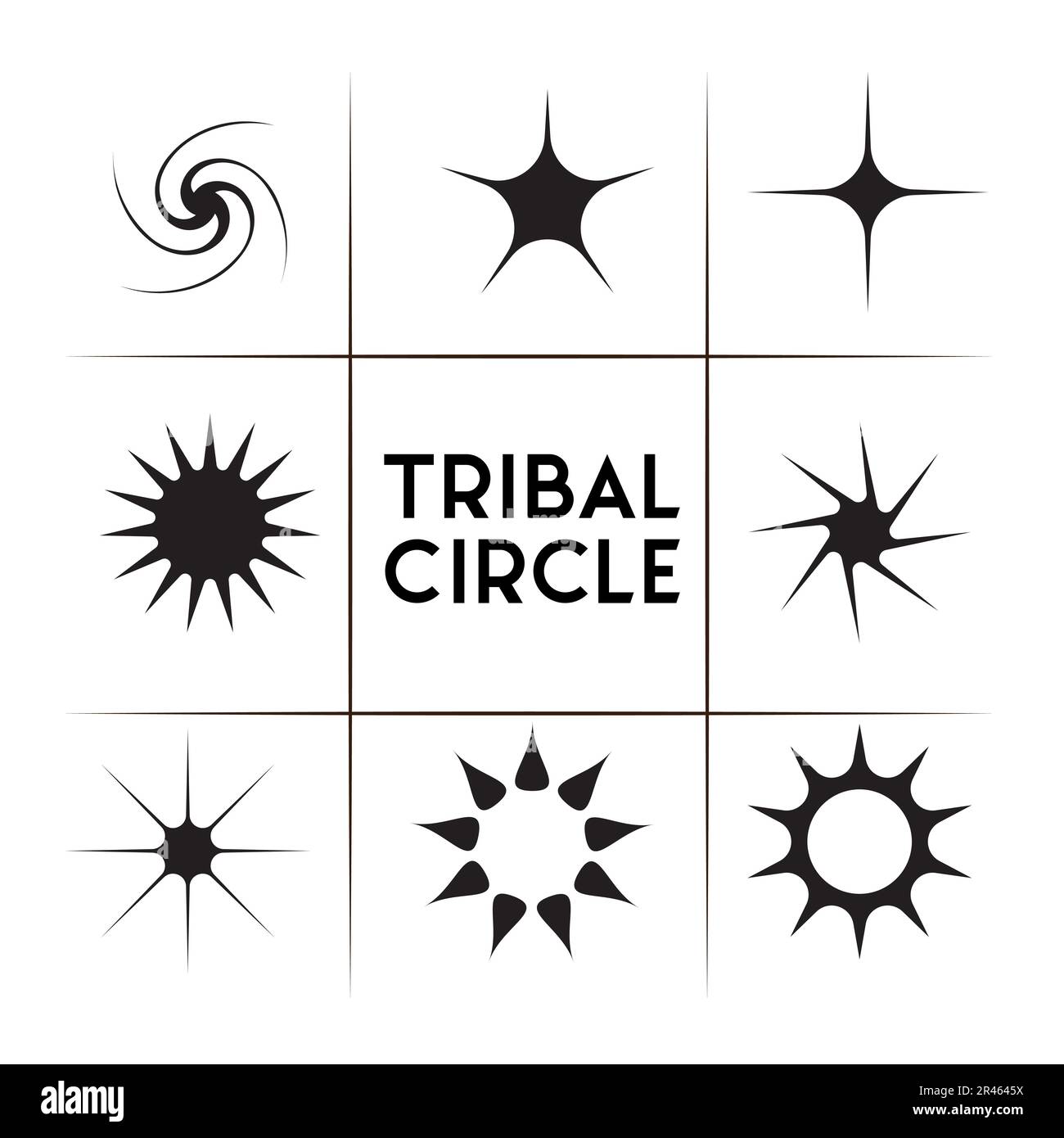 Modern Triple Circle Illustrations Stock Vector