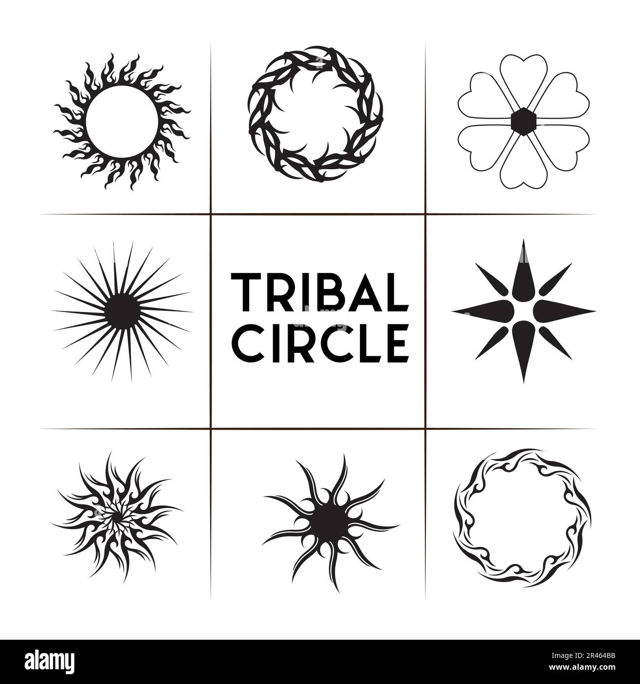 Modern Triple Circle Illustrations Stock Vector