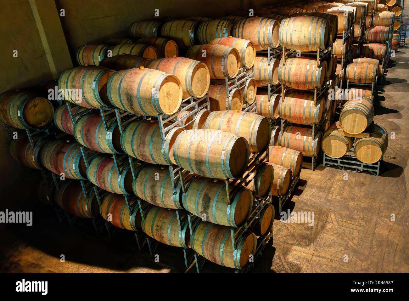 Barrels in the wine cellar, Groot Constantia Wine Estate, Cape Town